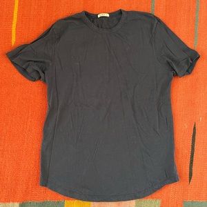 Buck Mason Navy Blue Pima Curved Hem Medium T Shirt
